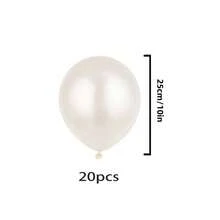 20 个/套珍珠白气球，适用于生日、婚礼、情人节、感恩节、母亲节、万圣节、圣诞节、新年、盛大开幕、毕业典礼、家居装饰、气球布置、气球派对、摄影道具、入住照片背景和静物装饰