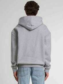 Cartoon Illustration Sweatshirt Men's Crew Neck Comfortable Breathable Printed Round Neck - Grey - View 2