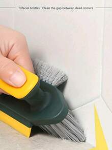 Badezimmer Reinigungsbürsten Set, beinhaltet Glasschaber, Fugenbürste und bequemen Griff. Hartborstenbürste geeignet für Dusche, Badezimmer, Teppich, Küche und Badewanne, schwere Reinigung.