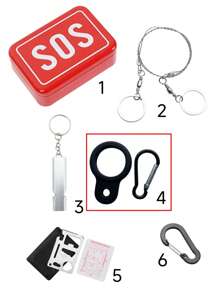 6/8/10pcs Outdoor Survival Tool Kit, Full Set Of Wilderness Survival Gear, SOS Box Survival Kit Emergency Pack