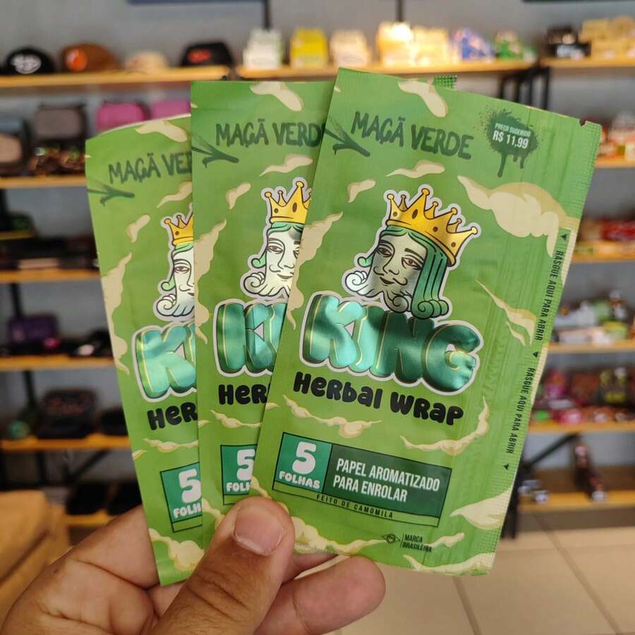 Kit With 3 Flavored Blunts King Paper - Assorted Flavors - 3 Green Apple Blunts - View 1