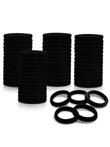 300/200/100/50/20 pièces de unicolore élastiques à cheveux, faciles et élégants : élastique noir, convenant à la mode quotidienne. Spécialement conçus pour tous les types de cheveux, offrant un effet de fixation confortable et antidérapant. Que ce soit pour une queue de cheval, un chignon ou une tresse. Ajoutez une touche d'élégance à vos découvertes quotidiennes, la simplicité ne se démode jamais.
