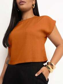 Basic Cropped Modeling With Perfect Fit Factory Price Get Yours Now - Bronze - View 1