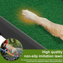 Froadp Dog Ramp 156cm, Foldable Dog Ramp With Anti-Slip Mats, Pet Ramp, Plastic Trunk Ramp, Entry Aid For Dog/Cat/Pet Up To 90kg, With Lawn - Black - View 4