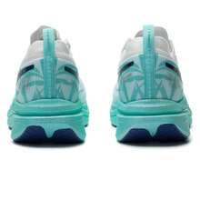 XTEP 男士轻便透气休闲运动鞋，缓冲防滑跑步鞋，经典白/极光绿/石蓝 - 經典白/極光綠/石青藍 - 查看 5