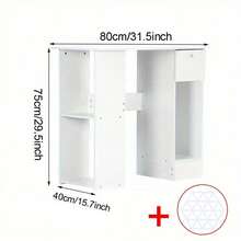 Computer Desk H Shaped PC Laptop Gaming Table W/ Book Shelves Bookcase UK - White - View 2