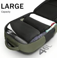 MATEIN 40L Carry-On Travel Laptop Backpack, Flight-Approved 17 Inch Water-Resistant Weekender Backpack With USB Charging Port, Large Capacity Luggage Backpack For Men & Women, Business Work College Overnight Bag, Personal Item Backpack For Airplane - Green - View 3