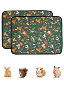 18" X 24" Washable Guinea Pig Cage Pad, Reusable Waterproof Super Absorbent Guinea Pig Pee Pad, Pet Bowl Mat, Small Animal Anti-Slip Mat For Guinea Pigs, Rabbits, Hamsters, Rats - Pink - View 7