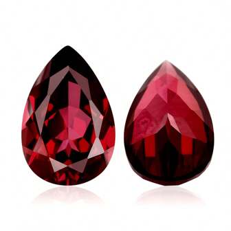 One 100% Lab Grown Ruby Pear Cut Gemstone For Charms Advanced Jewelry Making Materials DIY