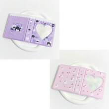 1 pezzo Album fotografico rettangolare adorabile con motivi animali, portafoto a forma di cartone animato di 3 pollici con copertina dipinta, con portacarte in plastica PP - regalo perfetto a tema K-pop per la Festa della Mamma, Capodanno, Pasqua, forniture scolastiche, ritorno a scuola