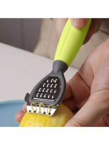 1 pieza Rallador y exprimidor de limón multifunción con rallador integrado, mango verde, cuchillas de acero inoxidable, fácil exprimido y rallado, herramienta de cocina esencial, diseño ergonómico, rallador, pequeño electrodoméstico de cocina - Verde - Ver 7