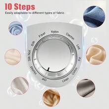 OYAJIA Clothes Steamer, Foldable Handheld Clothing Wrinkles Remover For Garments, Large Detachable Water Tank Portable Mini Fabric Steam Iron For Home And Travel (White) - UK Plug(220-240V) - View 9