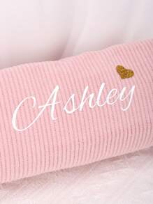 1 PIEZA Estuche para lápices de pana con transferencia térmica personalizada, estuche de almacenamiento de papelería con cremallera, accesorios de escritorio para el almacenamiento de aprendizaje, esenciales de regreso a la escuela (estuche de maquillaje) para estudiantes de secundaria, preparatoria, universidad y principiantes.