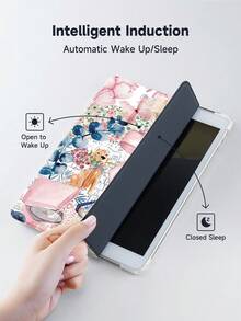 蝴蝶结夏日假期保护套兼容 iPad 10.2 英寸 2021/2020 iPad 第 9/8 代，兼容 Galaxy Tab A8 10.5 英寸 2022，标签保护套，带笔架，支持自动睡眠/唤醒盖 - 彩色 - 查看 6