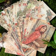 have a good day 1包30张复古童话主题剪贴簿材料纸，可用于个性化DIY手工日记、美学笔记本、设计纸、装饰拼贴卡片等，办公及学习用品 - 1包 - 查看 3