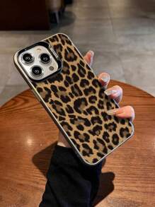 Cheetah,Leopard Print New Vibrant Color Leopard Print Artistic Protective Phone Case, Shockproof Cover Compatible With Apple IPhone 15, 16, 16 Pro Max, 14 Pro Max, 13, 11, 12, XR, XS And Galaxy A13 4G, A14, A04, A34