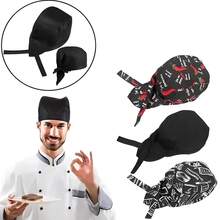 Gorros Cofia Para Chef, Cocinera, Mesero Algodón 3 Pack - Negro - Ver 1