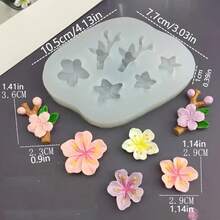 1pc Flower Silicone Mold A Variety Of Flowers Shape Silicone Mold DIY Flower Bunch Mold Soft Mold DIY Handmade Soap Mold Aromatherapy Candle Making Earring Making Plaster Polymer Clay Decorating Supplies Perfect For Home Wedding And Party Decorations Aromatherapy Candle Resin Wax Mold