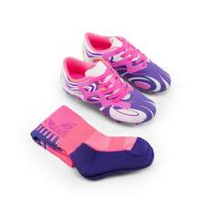 Boys Girls Soccer Cleats Youth Firm Groud Sport Football Cleats For Little/Big Kid/Toddler - Purple - View 6