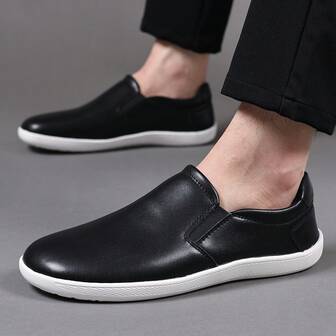 Men's Casual Loafers Comfort Wide Toe Soft Daily Walking Sneakers Classic Slip On Shoes