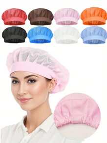 1 pieza Gorro de chef transpirable, gorro de trabajo con circulación de aire de 360 grados, gorro de chef antipolvo y cómodo, gorro antipolvo de malla, adecuado para catering, panadería y uso en el taller