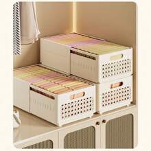 1pc Expandable & Stackable Drawer Organizer Box, High Capacity Storage For Underwear, Socks, Clothing, Pants, Dresses, Shoes, Boots, Jeans In Bedroom