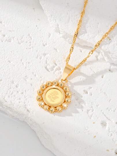 1 Rose Pendant Necklace For Women, Fashionable And Cute, Suitable For Wearing On Oneself, A Gift For Eid Al Fitr, A Gift For Mothers