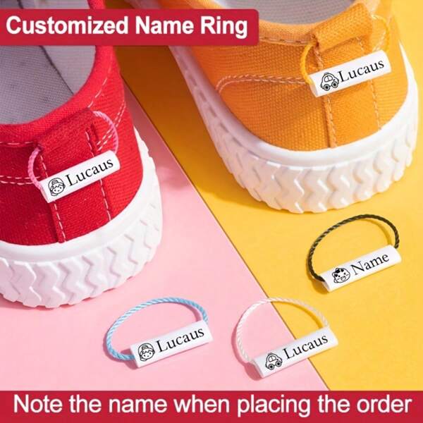 Conjunto de 12 Anéis Personalizados para Calçados com Nome - Material de borracha macio, resistente ao desgaste, à prova d'água e que não desbota - Multifuncionais, versáteis e adaptáveis a diversos estilos de calçados para uso diário em várias ocasiões. Presentes para a véspera de inverno, volta às aulas, ideias de presentes de inverno para meninos e meninas, Dia dos Namorados, multifuncional, decorativo, com letras, elegante, moderno, colorido, fofo, adorável, casual, personalizado, único, ideal para ele, ideal para ela, infantil, noite de gala, moda para a volta às aulas.