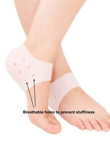 1 Pair Silicone Heel Cracked Skin Protection Pads - Multicolor - View 5