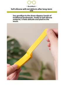 1PC Semn de carte de citire | Urmărire automată a paginii | Clip de marcaj inovator din silicon moale, portabil și elegant, minimalist, multifuncțional | Perfect pentru toate cărțile, cărțile de lucru, atlasele | Cadou ideal pentru colegii de clasă și cadou motivațional de învățare pentru copii.