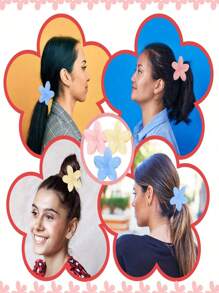 3pcs/15pcs/Set Bridal Shower Gifts, Bridesmaid Hairband Proposal Gifts, Including Flower Claw Clips, Satin Hairbands, Organza Bags, Suitable For Weddings, Proposals, Birthdays, Bachelorette Parties, And Anniversary Gifts