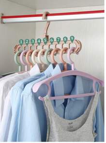 5/8Pcs Expandable Folding 9-Holes Hanger, Heavy-Duty Foldable Hangers With 9 Holes, 9-Hole Clothes Hanger, Storage Non-Slip Drying Clothes Rack, Room Decor, Home Decor, Bed Room Decor, Dress, Pants, Shoes, Jeans, Boots, Skirt, Spring, Minimalist, Summer Tops, Durable, Foldable Design For Efficient Storage Of Shirts, Pants, Bags & More - Ideal For Dorms & Bedrooms, Clothes Organizer Storage
