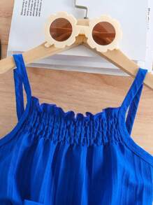 1 Stück strukturierter leichter Jumpsuit für Kleinkinder, Sommer