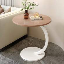 Kinkete Portable C-Shaped Side Table For Small Spaces - Camel - View 2