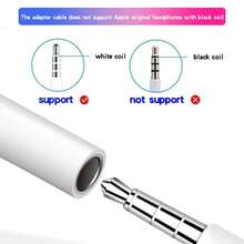 1-5个3.5mm耳机插孔适配器音频线，兼容 14 Pro Max/14 Pro/14 Plus/14/13/12/11/X/Pro Max系列 - 白色 - 查看 6