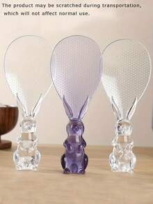 1 pieza Cuchara de arroz antiadherente de pie, cuchara de arroz con diseño de conejo de dibujos animados, utensilios de cocina, cuchara de arroz gruesa y duradera antiadherente, cuchara de cocinar arroz lavable para exteriores con resistencia al calor y resistencia a roturas, difícil de deformar, regalo de Navidad para la cocina. - Multicolor - Ver 12