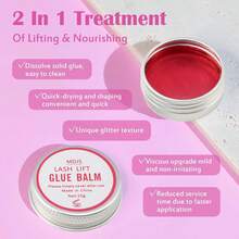 3件套睫毛提升棒粘合工具套装，新款眉睫定型胶，淡香固体睫毛胶，强力粘合，水溶性，适用于睫毛烫和眉毛定型，易于涂抹，速干睫毛胶 - 玫紅色 - 查看 7