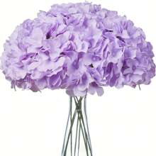 8 件白色绣球花人造花，带茎仿绣球花人造花头，适用于婚礼新娘订婚装饰、单身派对生日周年派对用品、美学房间装饰、家居装饰