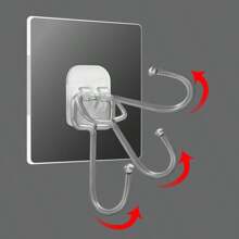 5/10 Pieces Large Size Waterproof Wall Hooks, Anti-Oil And Anti-Rust Wall Hooks, Suitable For Bathroom And Kitchen - For Towels, Bathroom, Living Room, Bedroom, Wall Hanging, Kitchen Utensils, Bags, Hotel Bathroom Clothes Hooks, Sticky Towel Hooks, Sticky Coat Hooks, Sticky Hooks, Heavy Hooks, Sticky Kitchen Hooks, Sticky Bathroom Hooks, Sticky Bathtub Hooks, Sticky Wall Hooks, Sticky Home Hooks, Sticky Key Hooks, Multi-Purpose Hooks, Home Bathroom Decor Bathroom Organizer Summer Back To School