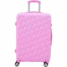 Deluxe Edition 28" Large Suitcases On 4 Wheels Lightweight Hard Shell Luggage Durable Check In Hold Luggage Built-In 3 Digit Combination - Pink - View 1