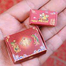 2 Sets Doll House Chinese New Year Wedding Dowry Jian Dui Cake Mould Pretend Play Toy