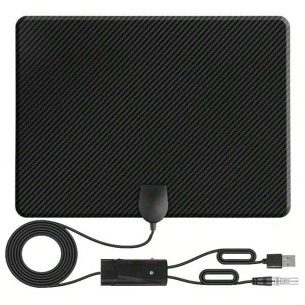 4K High Definition TV Antenna, Bedroom & Living Room Free Installation DVB-T Digital Antenna, Carbon Fiber Strengthened For Enhanced TV Signal
