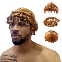 1pc Gold Velvet Tassel Pirate Hat - Gold Velvet - View 7