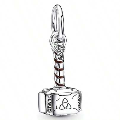 Nuevo Llegado Colgante de Plata de Ley 925 con Diseño de Martillo de Thor y Animales de Dibujos Animados, Adecuado para Pulseras DIY de Mujer, Joyería de Moda para Fiesta de Cumpleaños