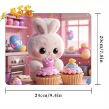 1 Plush Rabbit Mouse Pad, Durable, Lightweight, Easy To Carry, Suitable For Office And Games, 8 * 9.5 Inches, Strong Adhesive, Ultra-Thin Design, Smooth And Comfortable Operation, Rubber Material, NO. Ytz3940, Product Without Watermark
