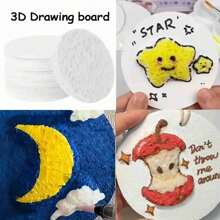 22pcs/10 Sheets 3D YFLLN Magic Fluffy Texture Paper, Plush Texture Art Craft Paper, Luxury Decorative Paper, Suitable For DIY Projects And Creative Design (Expand When Wet), Indoor Outdoor Room Student Classroom Holiday Birthday Gift, Blank Painting Paper With Plush Texture, 20 Sheets (10 Round 3.93 Inch X 3.93 Inch, 10 Square 4.33 Inch X 2.75 Inch)