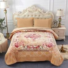 JML Embossed Pattern 1 Ply Fleece Blanket, 9lbs, Soft Polyester, Hand Wash, Modern Print - Ideal For Autumn And Winter Seasons