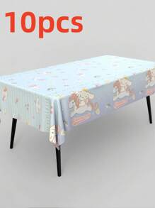 Sanrio 1/10pcs Sanrio Cute Cartoon Simple Highly Attractive Style Portable Attractive Series Tablecloth For Birthday Parties Home Use Party Decoration