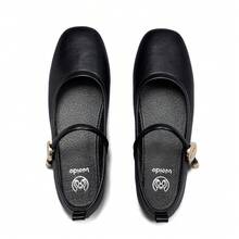 WEIDE Zapatos De Baile De SalóN Para Mujer – DiseñO Elegante Tipo Ballet Con Cintas Y Punta Redonda. - Negro - Ver 3