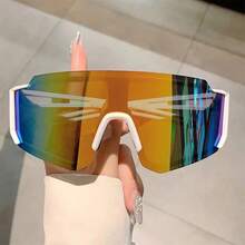 Gafas deportivas al aire libre, gafas de esquí, gafas de sol de ciclismo para mujeres y hombres, gafas de sol de marca, gafas de sol populares Punk para esquiar a prueba de viento - Marco blanco - Ver 9
